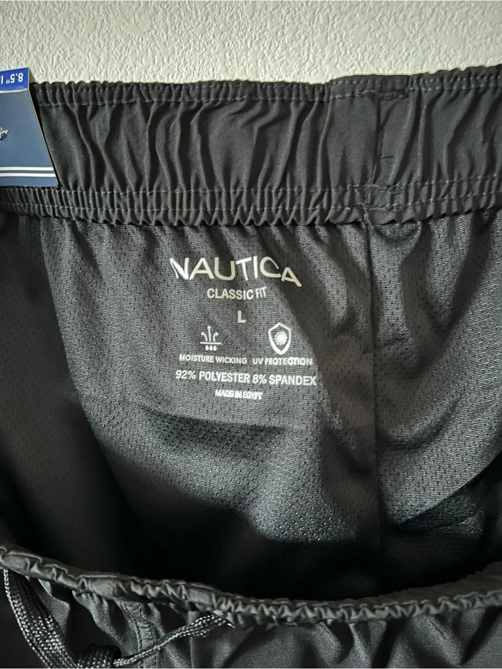 Nautica Men’s Black Performance Drawstring Shorts Sz L